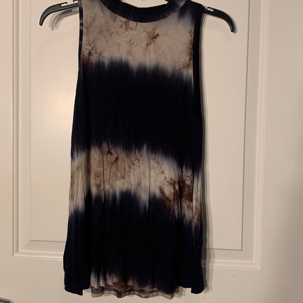 Ginger G Tye Dye Lightweight Tank with Back Cutout